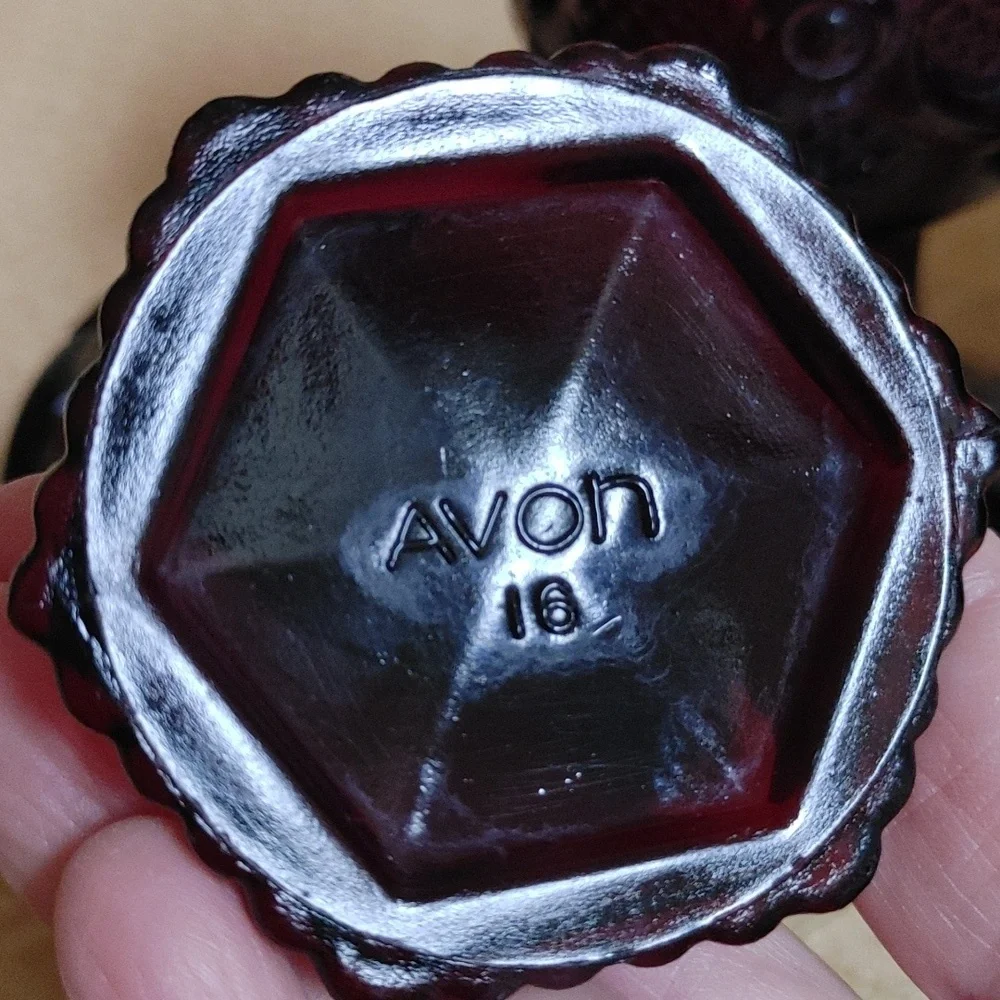 4 Vintage Avon Ruby Cape Cod 3 oz Wine Glasses Tea Light Candle Holder